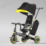 Tricikl model 2 i balans bicikl 9u1 u crnoj boji za decu